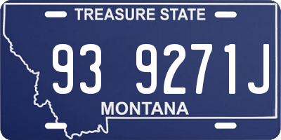 MT license plate 939271J