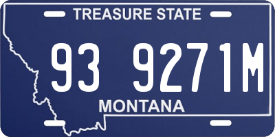 MT license plate 939271M