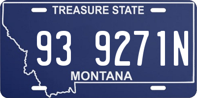 MT license plate 939271N