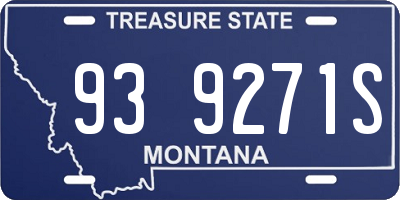 MT license plate 939271S