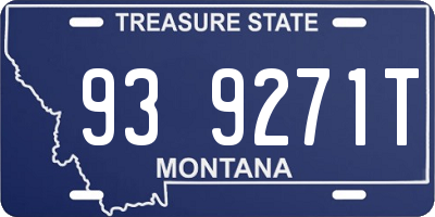 MT license plate 939271T