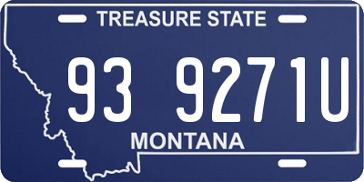 MT license plate 939271U