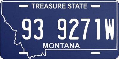 MT license plate 939271W
