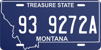 MT license plate 939272A