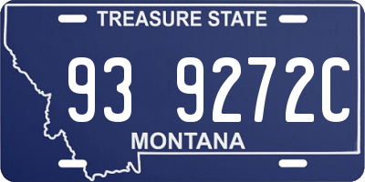 MT license plate 939272C