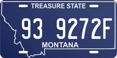 MT license plate 939272F