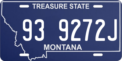 MT license plate 939272J