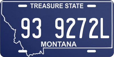 MT license plate 939272L