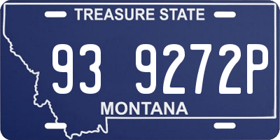 MT license plate 939272P