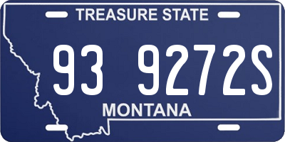 MT license plate 939272S