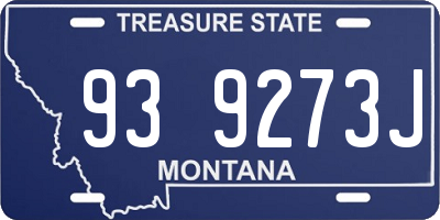 MT license plate 939273J