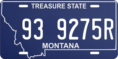 MT license plate 939275R