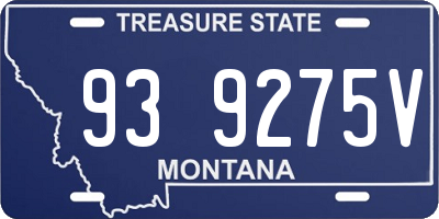 MT license plate 939275V