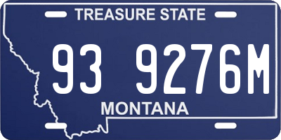 MT license plate 939276M