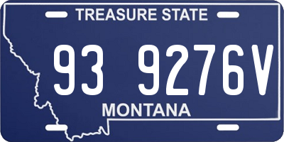 MT license plate 939276V