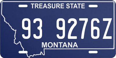 MT license plate 939276Z
