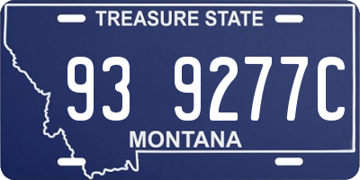 MT license plate 939277C