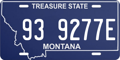 MT license plate 939277E