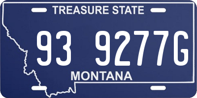 MT license plate 939277G