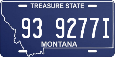 MT license plate 939277I