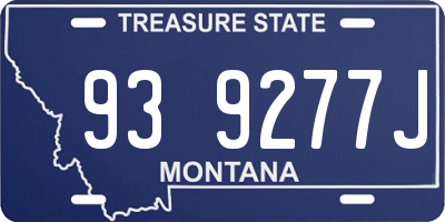 MT license plate 939277J