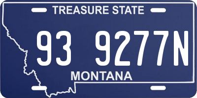 MT license plate 939277N