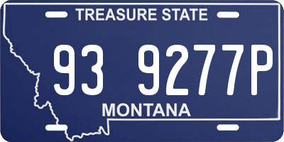 MT license plate 939277P