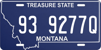 MT license plate 939277Q