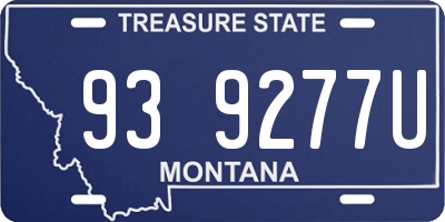 MT license plate 939277U