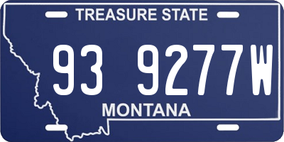 MT license plate 939277W