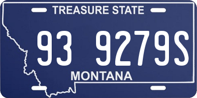 MT license plate 939279S