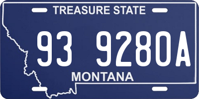 MT license plate 939280A