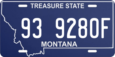 MT license plate 939280F