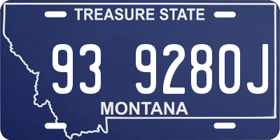 MT license plate 939280J