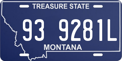 MT license plate 939281L