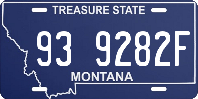 MT license plate 939282F