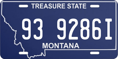 MT license plate 939286I