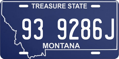 MT license plate 939286J