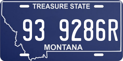 MT license plate 939286R