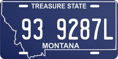 MT license plate 939287L