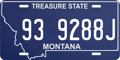 MT license plate 939288J