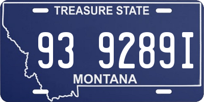 MT license plate 939289I