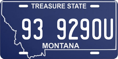 MT license plate 939290U