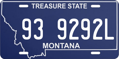 MT license plate 939292L
