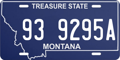 MT license plate 939295A