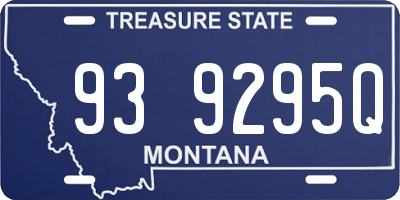 MT license plate 939295Q