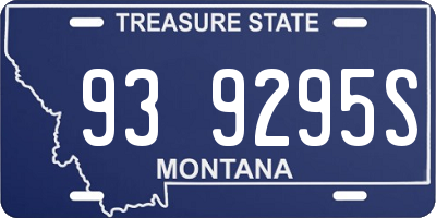 MT license plate 939295S