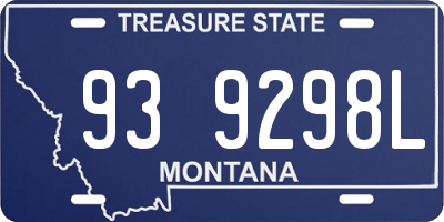 MT license plate 939298L