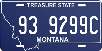 MT license plate 939299C