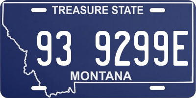 MT license plate 939299E